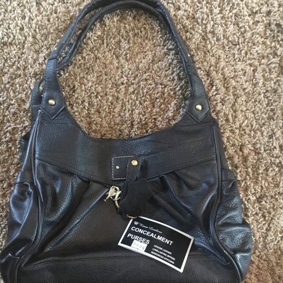 Black leather concealment purse - Picture 1 of 4